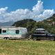 Familie im Caravan